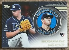 2020 Topps Player Medallion Coin Rookie #TPM-BM Brendan McKay Tampa Rays Relic