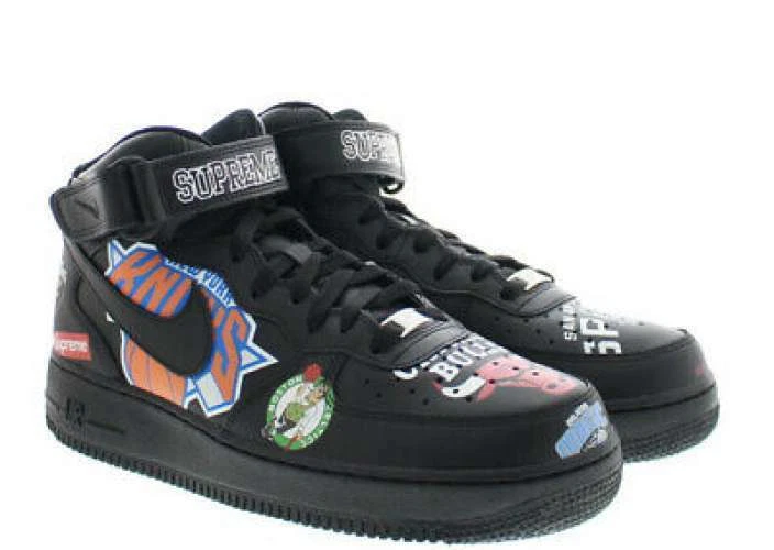 NIKE AIR FORCE 1 MID '07 / SUPREME aq8017-001 black/black