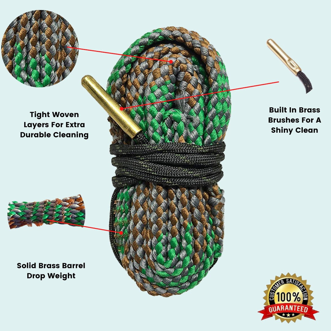 .40 Caliber Barrel Snake Pistol Handgun Firearm Cleaning Bore Rope ...