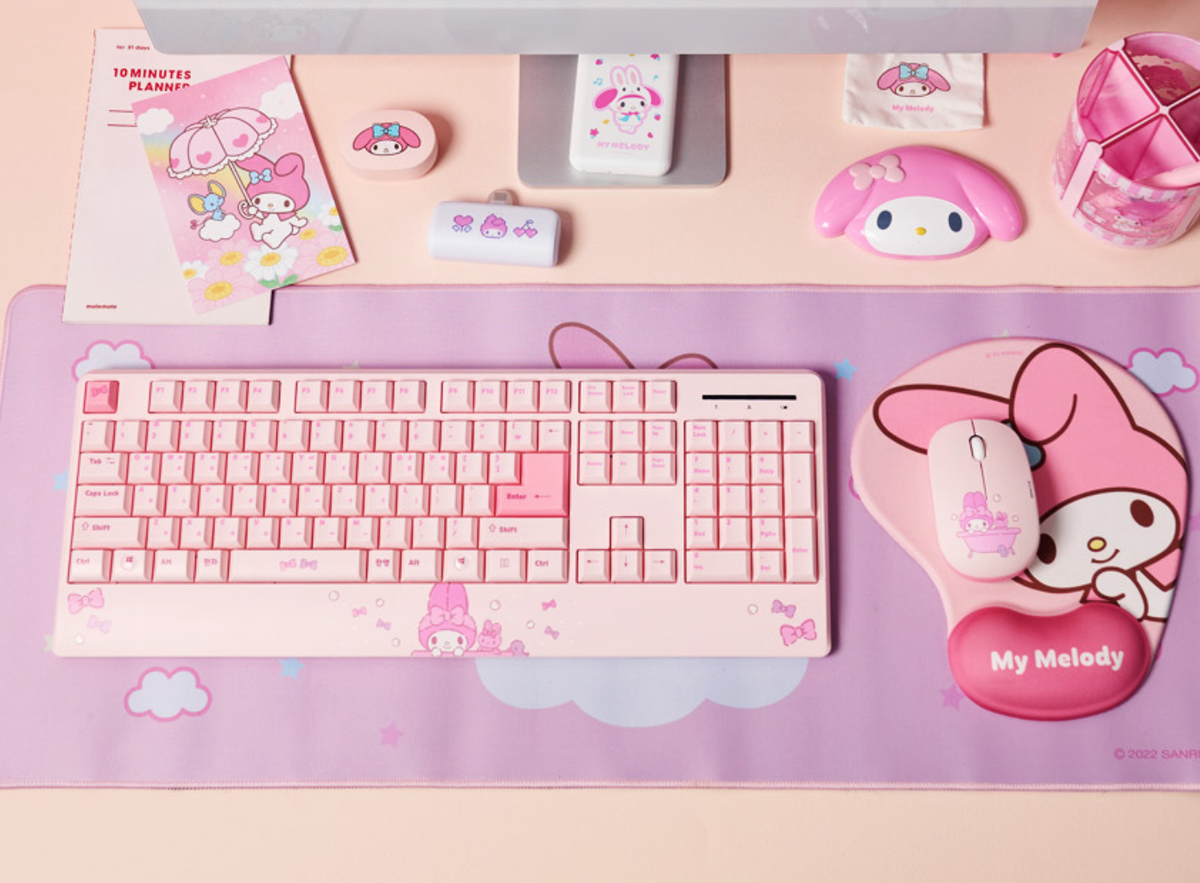 Sanrio My melody Palm Rest Wireless Keyboard Mouse Combo Set