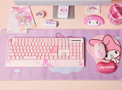 Sanrio My melody Palm Rest Wireless Keyboard Mouse Combo Set