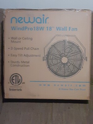 NewAir WindPro18W Wall Mounted 18 Inch High-Velocity Industrial Shop ...