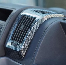 For Fiat Ducato Dashboard Air Vent Trim in Silver Carbon | Van-X