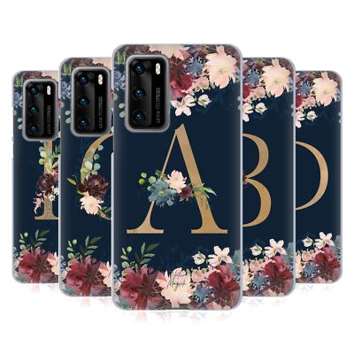 OFFICIAL NATURE MAGICK FLORAL MONOGRAM GOLD NAVY GEL CASE FOR HUAWEI PHONES 4
