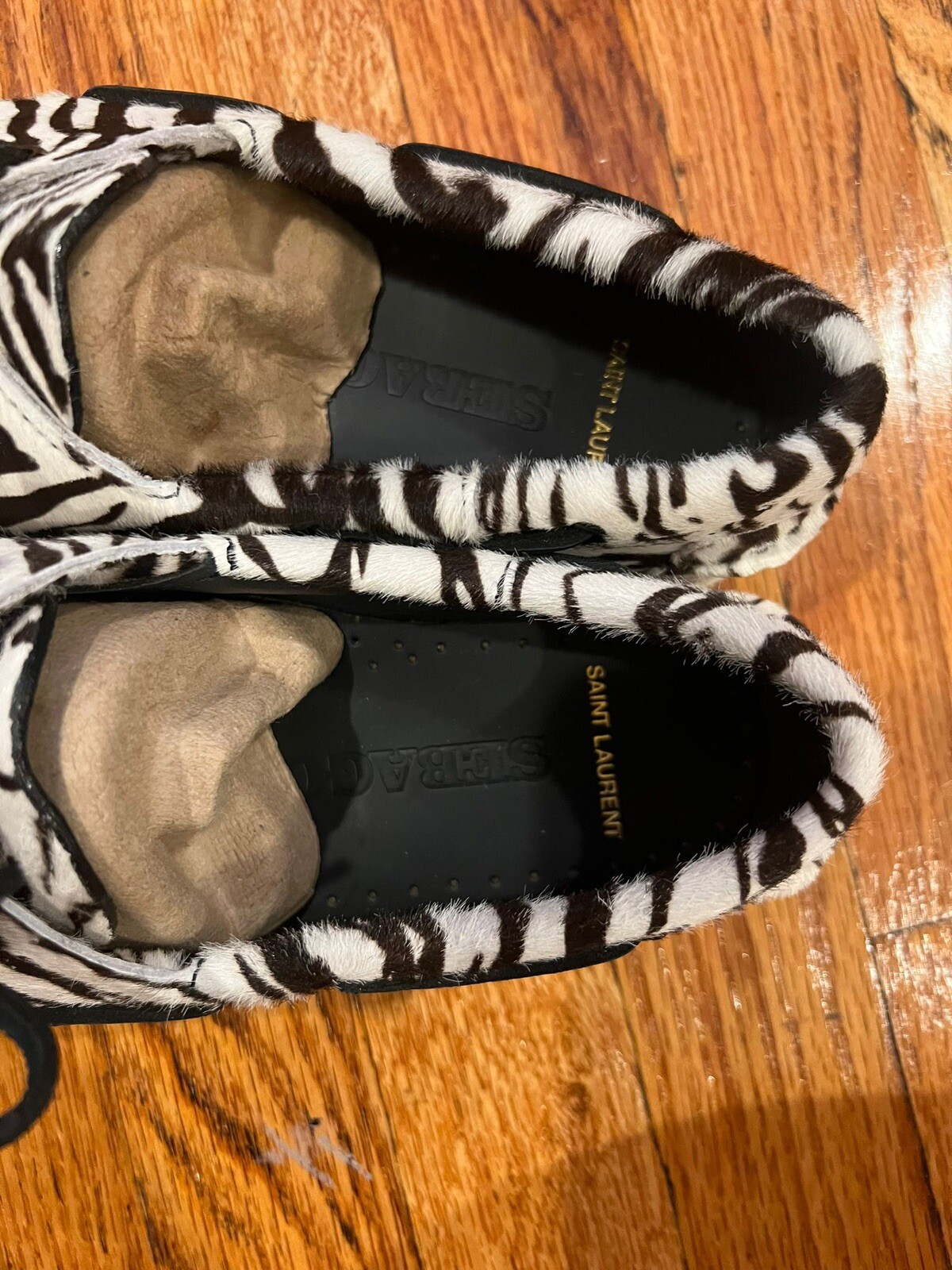 Mocassini zebra Saint Laurent Sabago