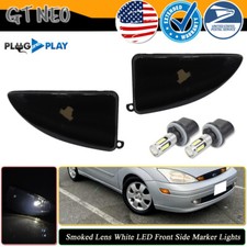 Smoked White Led Fog Driving Lights Lamps Left Right Pair For 00-04 Ford Focus