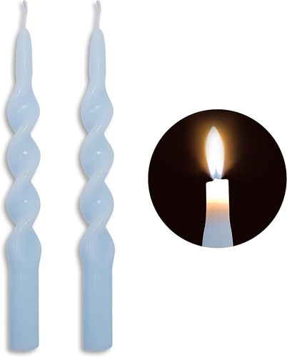 Taper Dinner Candles Sticks Dripless Unscented Spiral Candle Candlesticks Decor - Picture 25 of 38