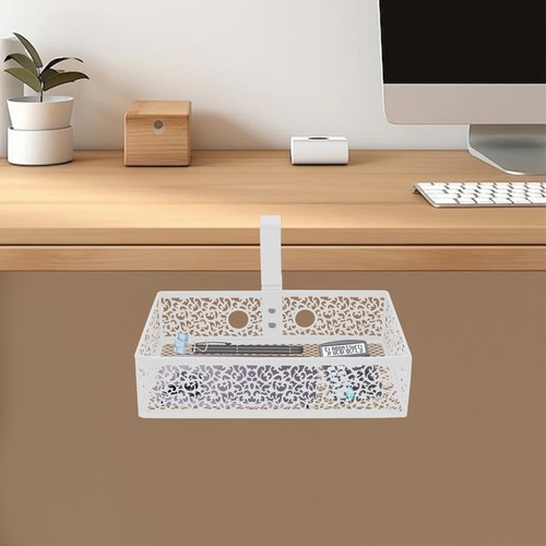 360° Rotatable Under Desk Storage Organizer Under Desk Storage Basket