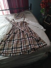 beautiful girls dress with matching belt and hat