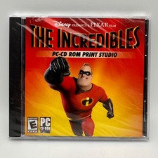 The Incredibles PC CD-ROM New Print Studio Disney Pixar Windows 98/Me/XP Game