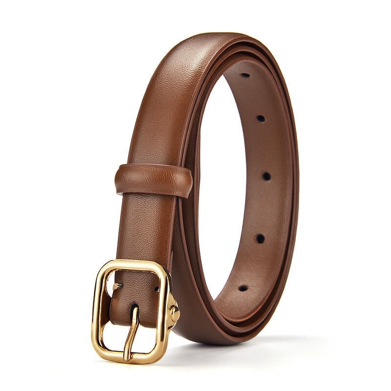 Women Square Buckle Pu Leather Belt Fashion Soft For Jeans  display picture 1