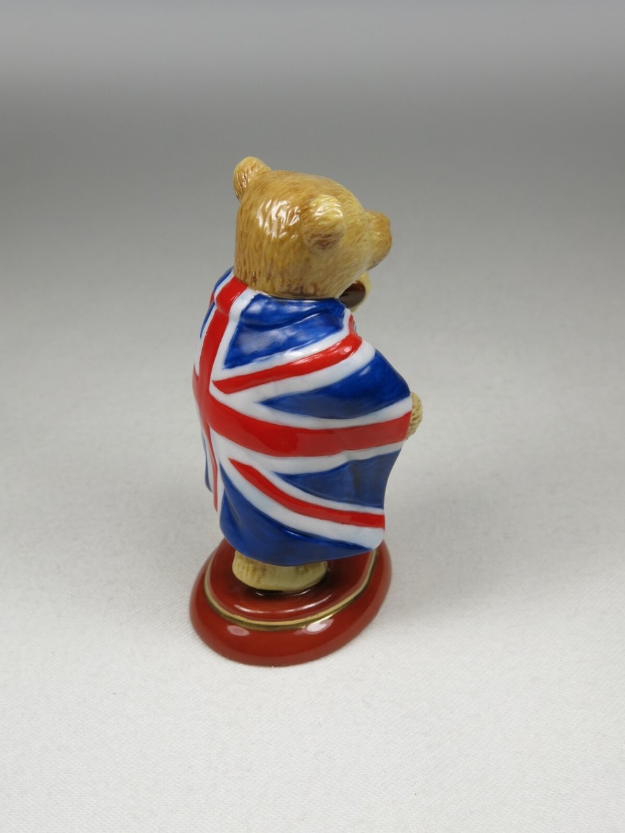 （希少）ハルシオン・デイズ　ユニオンジャック・2012オリンピックベア Halcyon Days Porcelain Union Jack 2012 Olympic Bear BOXED SEE