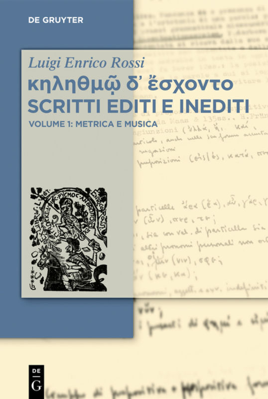 Thumbnail - Thmi D S Ni Scritti Editi E Inediti | Vol. 1: Metrica E Musica | Rossi