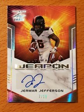 2021 Leaf Draft Ultimate Weapon Auto Silver #JJ2 Jermar Jefferson Lions #'d 7/15