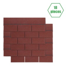 18XSelf-Adhesive Asphalt Roof Shingles Sheds Cabin Bitumen Roofing Shingle Tiles