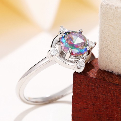 Elegant Engagement 925 Silver Plated Rings Cubic Zircon Women Jewelry Sz 6-10 - Bild 31 von 34