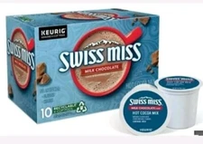 Swiss Miss Hot Cocoa Mix Milk Chocolate 10 Keurig K-Cup Pods Single Serve