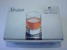 Strauss Light & Music 6 Crystal Liqueur / Tot Glasses