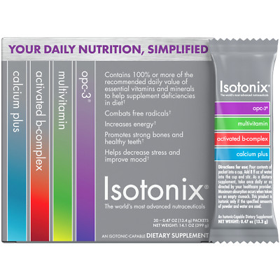 Isotonix Daily Essentials Packets (30 count), OPC-3, Calcium, B-complex, Multi