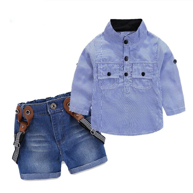 Conjunto de Ropa Traje Informal Con Tirantes Camisa Pantalones