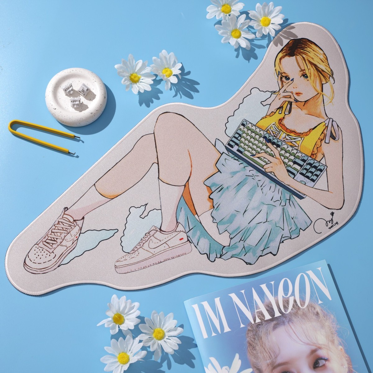 Twice Once Nayeon keyboard Desk Mat shaped Playmat 22