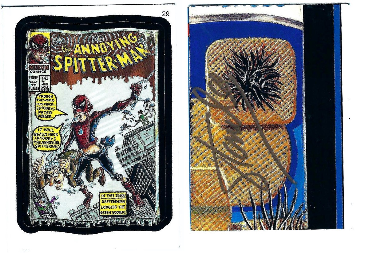SPITTER-MAN~SPIDER-MAN PARODY STICKER~SIGNED STAN LEE~WACKY
