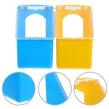 2Pcs Hanging Plastic Pigeon Feeder Bird Cage Feeder Cups Parrot Hanging Bowl