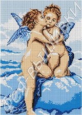 Bead Embroidery Kit Needlepoint Beading Beadwork DIY two little angels
