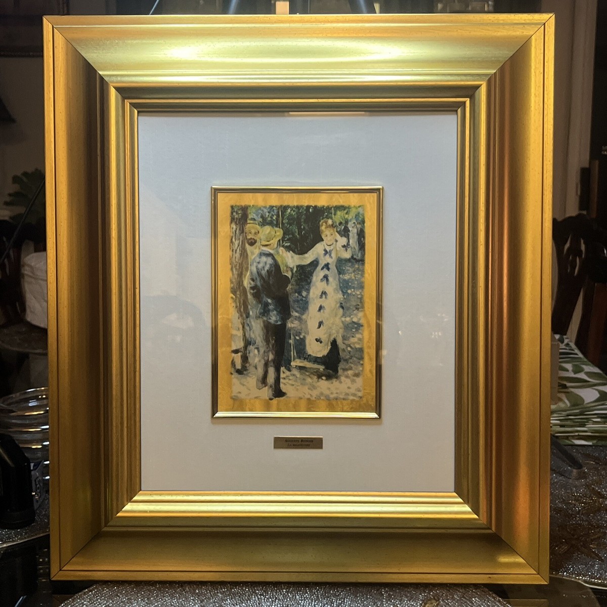 Pierre-Auguste Renoir “The Swing” 1876 Custom Framed 23k Gold