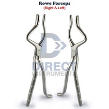 MEDENTRA Rowe Maxillary Disimpaction Forceps Left Right Curved Jaws Two Prongs