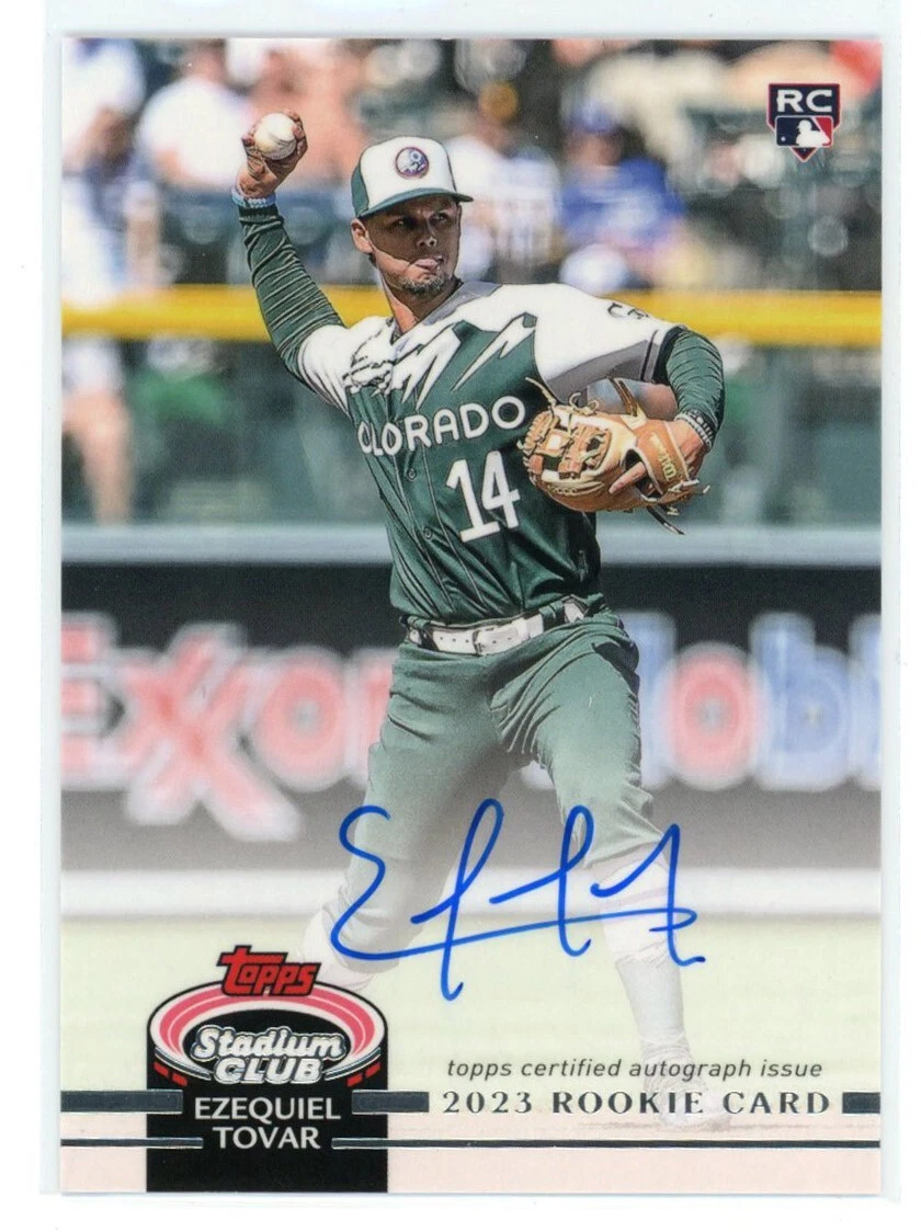 2023 Stadium Club Ezequiel Tovar RDVA-ET Rookie Variation 22/25 Auto Autograph