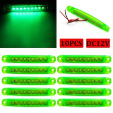 10x 12V 9 LED Green Side Marker Indicator Light For Truck Trailer Lorry Bus Lamp