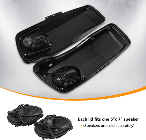 5" X 7" Saddlebag Speaker Lids W/Grills Fit for Harley Touring FLT FLHT FLHTCU F - Picture 4 of 7