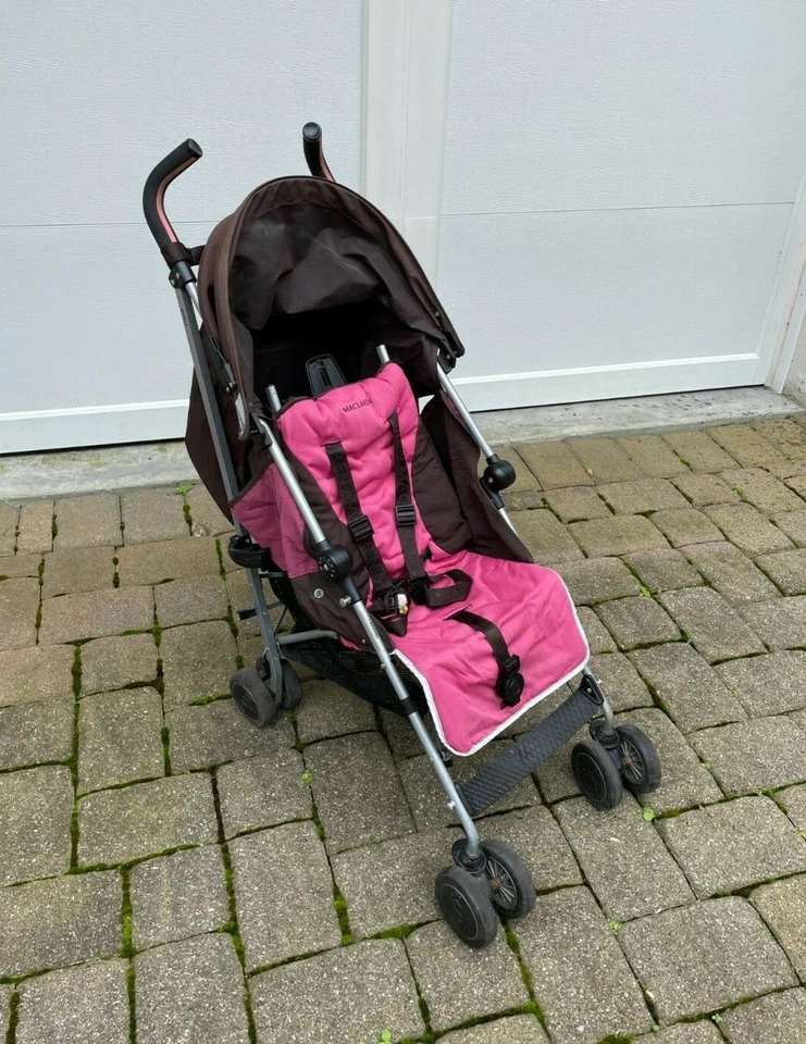 Cochecito individual MACLAREN Quest ligero plegable marrón/rosa Foto 2 de 4