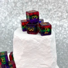 Sage's Incantations Chromatic Doom Resin D6 Dice 24 Piece Set TCG MtG D&D TTRPG