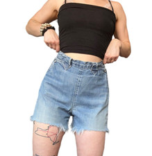 Vintage 1950s Big E Levis Denim Family Cutoff Sanforized Denim Shorts 28" Waist