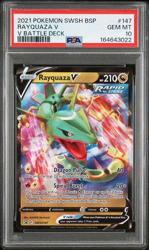 Rayquaza V graded PSA 10 for sale on eBay