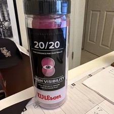 New Pink Wilson 20/20 Performance 3 Pack 3 Balls Can Racquetball Indoor Outdoor