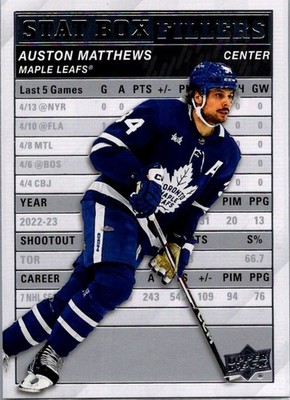 2023-24 Upper Deck Series 1 - Stat Box Fillers Auston Matthews #SB-24