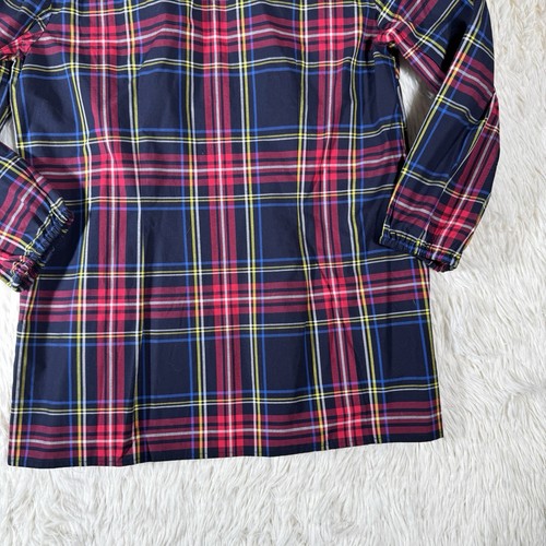 TALBOTS Black Red Checked Jewel V-Neck Long Sleeve Tunic Women's Size Medium - Picture 23 of 24