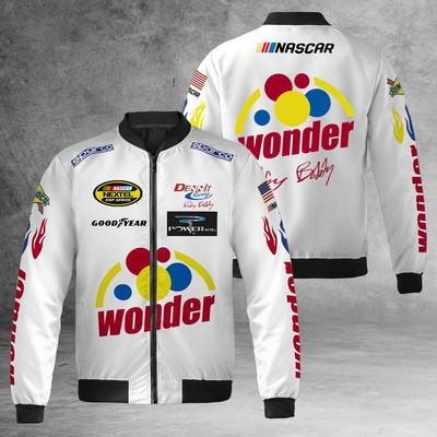 Wonder Ricky Bobby Nascar Racing Lightweight, Windproof Bomber Jacket