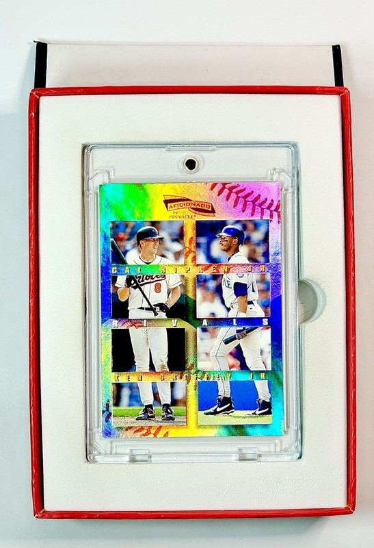 1996 Pinnacle Rivals Cal Ripken Jr / Ken Griffey Jr EMBOSSED REFRACTOR SP - HOF
