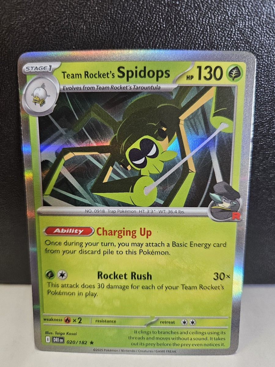 Team Rocket's Spidops 020/182 Destined Rivals Holo Pokemon Card | eBay