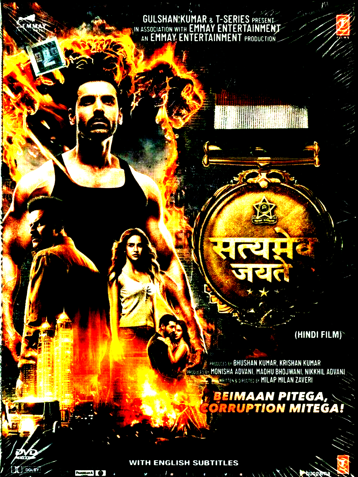 SATYAMEVA JAYATE - JOHN ABRAHAM, AISHA SHARMA - BOLLYWOOD DVD - ENGLISH SUBTITLE