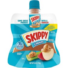 SKIPPY Squeeze Creamy Peanut Butter 6 Ounce Pack of 6