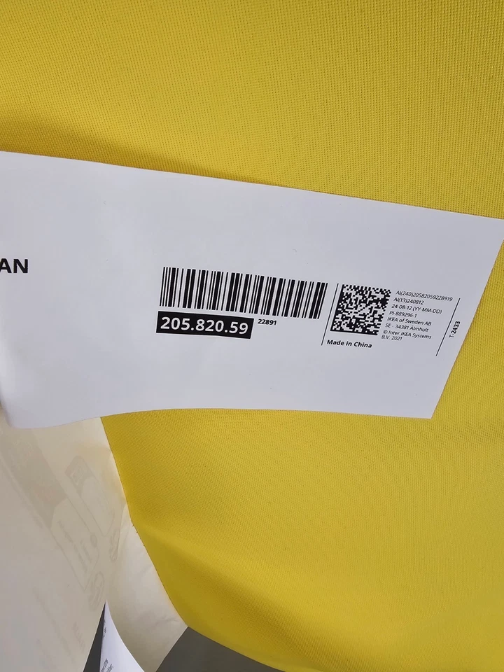 Housse IKEA KLIPPAN pour canapé 2 places, Langban jaune vif NEUVE - Photo 2/4