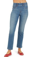 Women's Spanx Straight Leg High Rise Stretch Denim Ankle Jeans Vintage Indigo XS