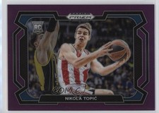2024-25 Panini Prizm Draft Picks Purple Variations 4/75 Nikola Topic #10 r7x