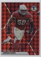 2020 Panini Mosaic Choice Mosaic Red Fusion Prizm 64/80 Jordan Hicks #13 1cc7
