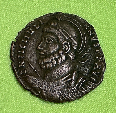 Julian II ''The Apostate'' Roman AE3 Coin - Bearded Philosopher Portrait Rome Mint
